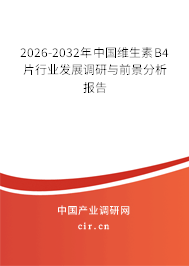 2026-2032年中國維生素B4片行業(yè)發(fā)展調(diào)研與前景分析報告 2026-2032年中國維生素B4片行業(yè)發(fā)展調(diào)研與前景分析報告
