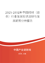 2025-2031年中國線材（盤條）行業(yè)發(fā)展現(xiàn)狀調(diào)研與發(fā)展趨勢分析報告