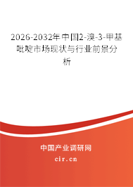 2026-2032年中國2-溴-3-甲基吡啶市場現(xiàn)狀與行業(yè)前景分析 2026-2032年中國2-溴-3-甲基吡啶市場現(xiàn)狀與行業(yè)前景分析