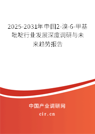 2025-2031年中國2-溴-6-甲基吡啶行業(yè)發(fā)展深度調(diào)研與未來趨勢報告 2025-2031年中國2-溴-6-甲基吡啶行業(yè)發(fā)展深度調(diào)研與未來趨勢報告