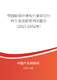 中國玻璃纖維板行業(yè)研究分析與發(fā)展趨勢預測報告（2025-2031年）