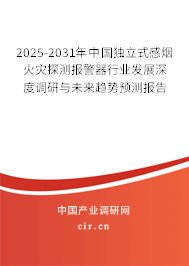 2025-2031年中國獨立式感煙火災探測報警器行業(yè)發(fā)展深度調研與未來趨勢預測報告 2025-2031年中國獨立式感煙火災探測報警器行業(yè)發(fā)展深度調研與未來趨勢預測報告