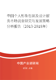 中國個人形象包裝及設計服務市場調查研究與發(fā)展策略分析報告（2013-2018年）