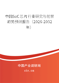 中國SoC芯片行業(yè)研究與前景趨勢預測報告（2026-2032年）