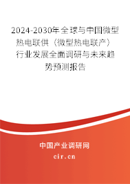 2024-2030年全球與中國微型熱電聯(lián)供(微型熱電聯(lián)產)行業(yè)發(fā)展全面調研與未來趨勢預測報告 2024-2030年全球與中國微型熱電聯(lián)供(微型熱電聯(lián)產)行業(yè)發(fā)展全面調研與未來趨勢預測報告