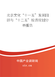北京文化“十一五”發(fā)展回顧與“十二五”投資規(guī)劃分析報(bào)告 北京文化“十一五”發(fā)展回顧與“十二五”投資規(guī)劃分析報(bào)告