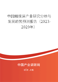 中國觸摸屏產(chǎn)業(yè)研究分析與發(fā)展趨勢預測報告（2023-2029年）