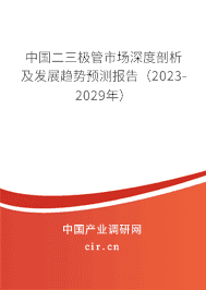 中國二三極管市場深度剖析及發(fā)展趨勢預(yù)測報(bào)告（2023-2029年）
