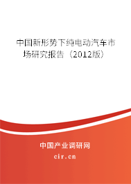 中國新形勢下純電動汽車市場研究報告（2012版）