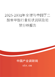 2025-2031年全球與中國丁二酸單甲酯行業(yè)現(xiàn)狀調(diào)研及前景分析報告