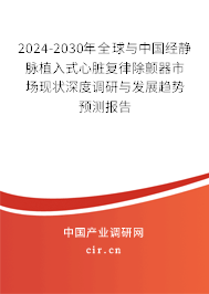 2024-2030年全球與中國經(jīng)靜脈植入式心臟復(fù)律除顫器市場現(xiàn)狀深度調(diào)研與發(fā)展趨勢預(yù)測報(bào)告 2024-2030年全球與中國經(jīng)靜脈植入式心臟復(fù)律除顫器市場現(xiàn)狀深度調(diào)研與發(fā)展趨勢預(yù)測報(bào)告