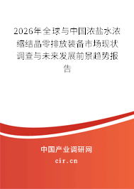 2026年全球與中國濃鹽水濃縮結(jié)晶零排放裝備市場現(xiàn)狀調(diào)查與未來發(fā)展前景趨勢報告