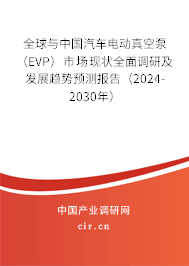 全球與中國汽車電動真空泵（EVP）市場現(xiàn)狀全面調(diào)研及發(fā)展趨勢預(yù)測報告（2024-2030年）