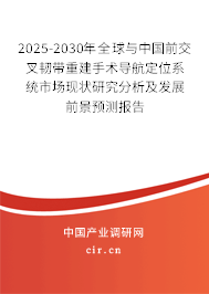 2025-2030年全球與中國(guó)前交叉韌帶重建手術(shù)導(dǎo)航定位系統(tǒng)市場(chǎng)現(xiàn)狀研究分析及發(fā)展前景預(yù)測(cè)報(bào)告