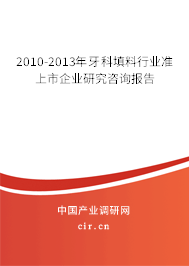 2010-2013年牙科填料行業(yè)準(zhǔn)上市企業(yè)研究咨詢報(bào)告