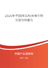 2026年中國單層粘合帶市場(chǎng)深度剖析報(bào)告