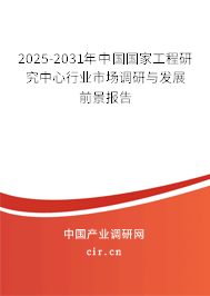 2025-2031年中國(guó)國(guó)家工程研究中心行業(yè)市場(chǎng)調(diào)研與發(fā)展前景報(bào)告
