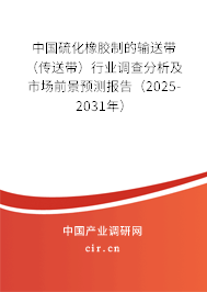 中國(guó)硫化橡膠制的輸送帶（傳送帶）行業(yè)調(diào)查分析及市場(chǎng)前景預(yù)測(cè)報(bào)告（2025-2031年）