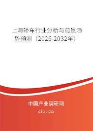 上海轎車行業(yè)分析與前景趨勢(shì)預(yù)測(cè)（2026-2032年）