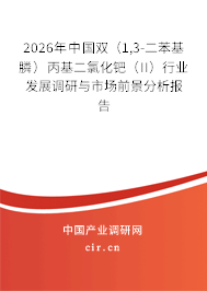 2026年中國雙(1,3-二苯基膦)丙基二氯化鈀(II)行業(yè)發(fā)展調(diào)研與市場前景分析報告 2026年中國雙(1,3-二苯基膦)丙基二氯化鈀(II)行業(yè)發(fā)展調(diào)研與市場前景分析報告