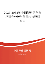 2026-2032年中國塑料助劑市場研究分析與前景趨勢預(yù)測報告