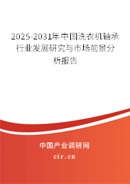 2025-2031年中國洗衣機(jī)軸承行業(yè)發(fā)展研究與市場前景分析報告
