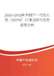 2026-2032年中國下一代防火墻（NGFW）行業(yè)調(diào)研與前景趨勢(shì)分析