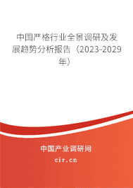 中國嚴(yán)格行業(yè)全景調(diào)研及發(fā)展趨勢分析報告（2023-2029年）