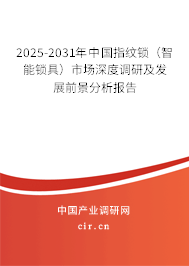 2025-2031年中國指紋鎖（智能鎖具）市場深度調(diào)研及發(fā)展前景分析報告