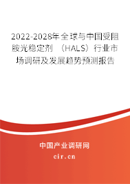 2022-2028年全球與中國受阻胺光穩(wěn)定劑 （HALS）行業(yè)市場調(diào)研及發(fā)展趨勢預(yù)測報(bào)告
