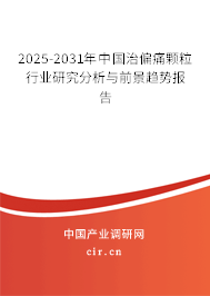 2025-2031年中國治偏痛顆粒行業(yè)研究分析與前景趨勢報(bào)告