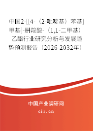 中國2-[[4-（2-吡啶基）苯基]甲基]-肼羧酸-（1,1-二甲基）乙酯行業(yè)研究分析與發(fā)展趨勢預(yù)測報(bào)告（2026-2032年）