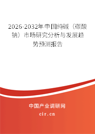 2026-2032年中國(guó)純堿（碳酸鈉）市場(chǎng)研究分析與發(fā)展趨勢(shì)預(yù)測(cè)報(bào)告