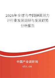 2025年全球與中國彈簧測力計行業(yè)發(fā)展調(diào)研與發(fā)展趨勢分析報告