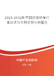 2026-2032年中國高級轎車行業(yè)現(xiàn)狀與市場前景分析報告