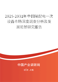 2025-2031年中國輸配電一次設備市場深度調查分析及發(fā)展前景研究報告