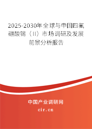 2025-2030年全球與中國四氟硼酸錫（II）市場調(diào)研及發(fā)展前景分析報告