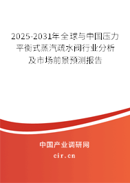 2025-2031年全球與中國(guó)壓力平衡式蒸汽疏水閥行業(yè)分析及市場(chǎng)前景預(yù)測(cè)報(bào)告 2025-2031年全球與中國(guó)壓力平衡式蒸汽疏水閥行業(yè)分析及市場(chǎng)前景預(yù)測(cè)報(bào)告