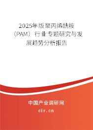 2025年版聚丙烯酰胺(PAM)行業(yè)專題研究與發(fā)展趨勢(shì)分析報(bào)告 2025年版聚丙烯酰胺(PAM)行業(yè)專題研究與發(fā)展趨勢(shì)分析報(bào)告