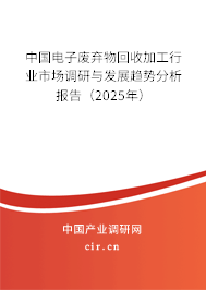 中國電子廢棄物回收加工行業(yè)市場調(diào)研與發(fā)展趨勢分析報告（2025年）