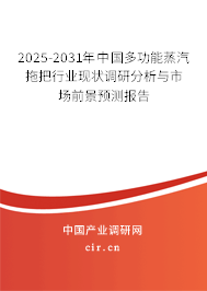 2025-2031年中國多功能蒸汽拖把行業(yè)現(xiàn)狀調(diào)研分析與市場前景預測報告 2025-2031年中國多功能蒸汽拖把行業(yè)現(xiàn)狀調(diào)研分析與市場前景預測報告