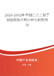 2026-2032年中國二乙二醇丁醚醋酸酯市場分析與趨勢預(yù)測