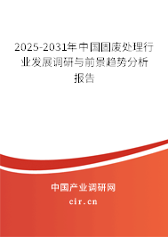2025-2031年中國固廢處理行業(yè)發(fā)展調(diào)研與前景趨勢分析報告