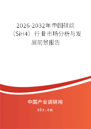 2026-2032年中國硅烷（SiH4）行業(yè)市場分析與發(fā)展前景報(bào)告