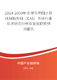 2024-2030年全球與中國計算機輔助外科(CAS)系統(tǒng)行業(yè)現(xiàn)狀研究分析及發(fā)展趨勢預(yù)測報告 2024-2030年全球與中國計算機輔助外科(CAS)系統(tǒng)行業(yè)現(xiàn)狀研究分析及發(fā)展趨勢預(yù)測報告