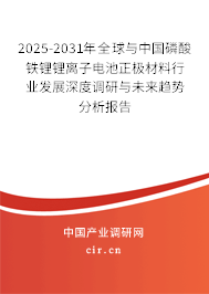 2025-2031年全球與中國(guó)磷酸鐵鋰鋰離子電池正極材料行業(yè)發(fā)展深度調(diào)研與未來趨勢(shì)分析報(bào)告