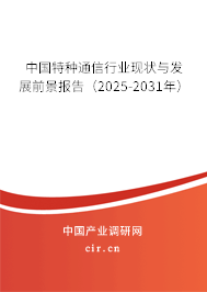 中國特種通信行業(yè)現(xiàn)狀與發(fā)展前景報(bào)告（2025-2031年）