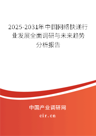 2025-2031年中國網(wǎng)絡快遞行業(yè)發(fā)展全面調(diào)研與未來趨勢分析報告