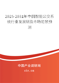 2025-2031年中國(guó)智能公交系統(tǒng)行業(yè)發(fā)展研及市場(chǎng)前景預(yù)測(cè)
