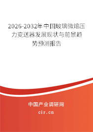 2025-2031年中國玻璃微熔壓力變送器發(fā)展現(xiàn)狀與前景趨勢預測報告